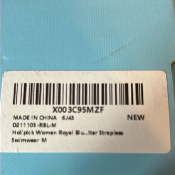 woman’s new HOLIPICK Royal blue one Piece Swimsuit MEDIUM Ruching NWT - Picture 7 of 7